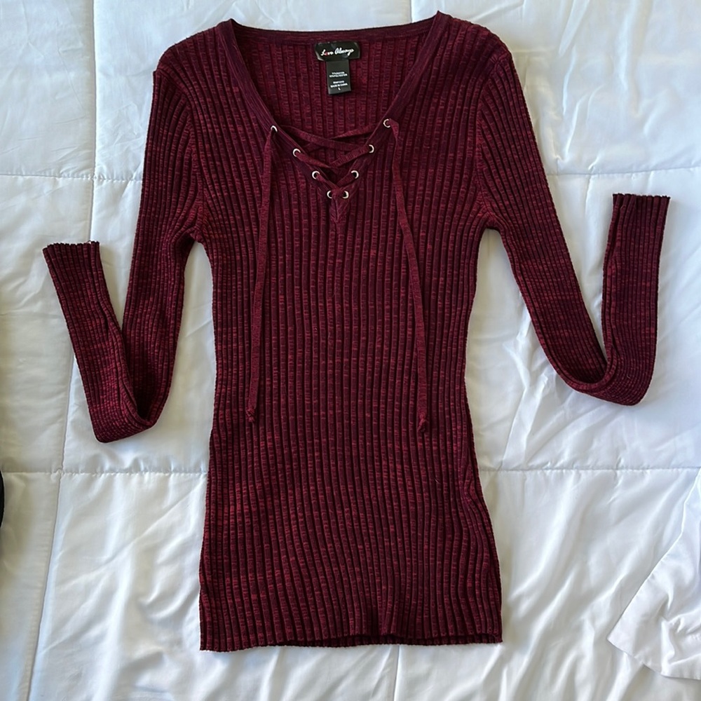 Ribbed long sleeve